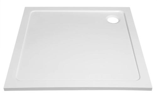 Brodzik prysznicowy kwadratowy kompozytowy 80 x 80 x 3 cm TECMI PQ008 Aqualine z boku
