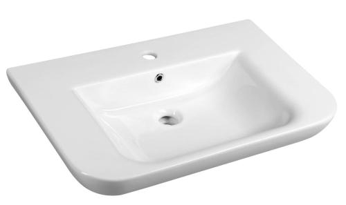 Umywalka ceramiczna 70 x 48 cm biały DORI FS1D1 Sapho