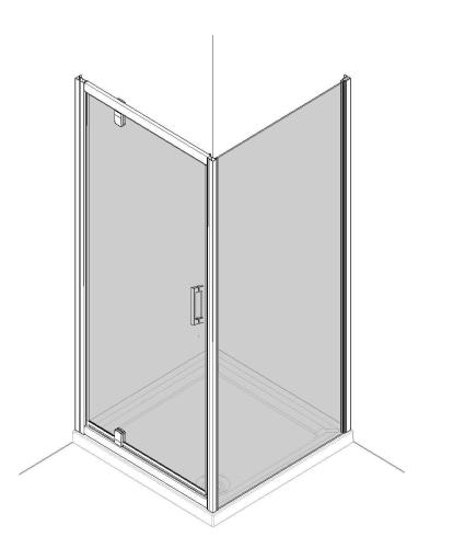 ELITE CHROME Kabina prysznicowa kwadratowa, drzwi obrotowe 90x90x195 cm T90F90 Sanotechnik