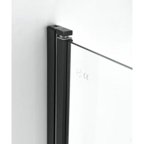 Kabina prysznicowa kwadratowa drzwi skrzydłowe 80 x 80 x 195 cm ELITE BLACK T80BF80B2 Sanotechnik profil