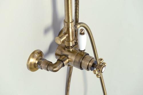 Zestaw natryskowy z baterią termostatyczną brąz ANTEA SET046 Reitano bateria