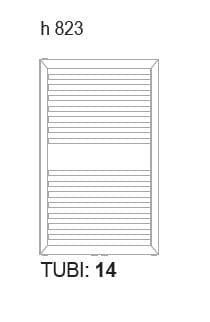 Grzejnik łazienkowy 600 x 823 mm biały 394 W RIMINI R823 Sanotechnik rysunek