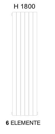 Grzejnik łazienkowy 459 x 1800 mm antracyt 847 W EISENSTADT EA459 Sanotechnik rysunek