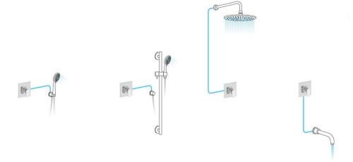 Bateria prysznicowa podtynkowa 1 funkcyjna DREAMART DA041 Sapho