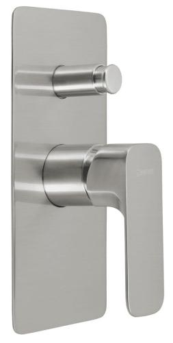 Bateria prysznicowa podtynkowa 2 funkcyjna nikiel mat SPY PY42/16 Sapho z boku