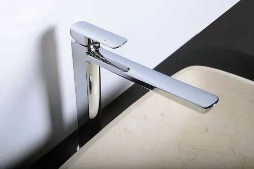 Bateria umywalkowa stojąca wysoka chrom połysk MIXONA MG006 Sapho wizualizacja