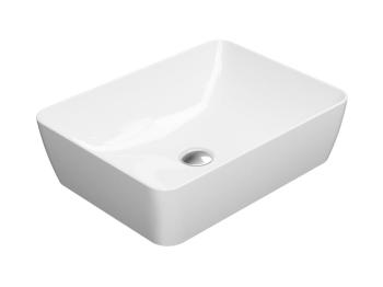 Umywalka ceramiczna nablatowa 50 x 38 cm biały SAND 903711 GSI
