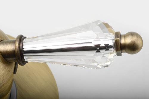 Bateria prysznicowa podtynkowa 1 funkcyjna brąz KIRKE CRYSTAL KI41KB Sapho z bliska