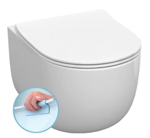 Miska WC podwieszana biały RIMLESS 37 x 54 cm FLO 311101 Kerasan