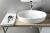 Umywalka nablatowa ceramiczna 61,5 x 14 x 42 cm biały PERA AR457 Sapho front