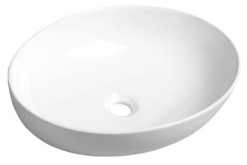 Umywalka nablatowa ceramiczna 51,5 x 14,5 x 39 cm biały OFELIE AR433 Sapho