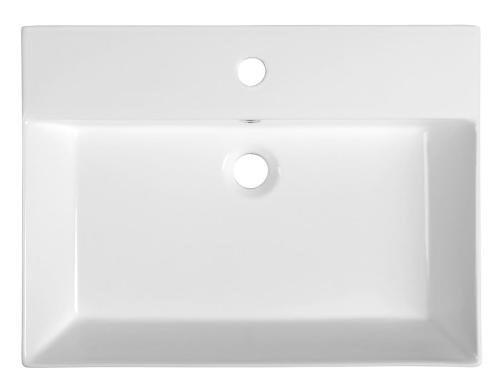 Umywalka ceramiczna meblowa 60 x 46 cm biały KARE 60 17060 Sapho z góry