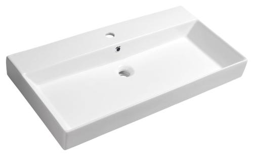 Umywalka ceramiczna meblowa 98 x 46 cm biały Kare 100 17100 Sapho