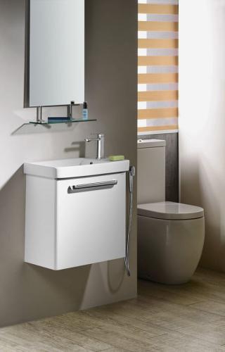 Umywalka ceramiczna 55 x 33 cm biały LUXA 11054 Sapho wizualizacja