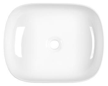 Umywalka nablatowa ceramiczna 48,5 x 39,5 cm biały AR419 Sapho  z góry