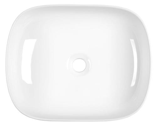 Umywalka nablatowa ceramiczna 48,5 x 39,5 cm biały AR419 Sapho  z góry
