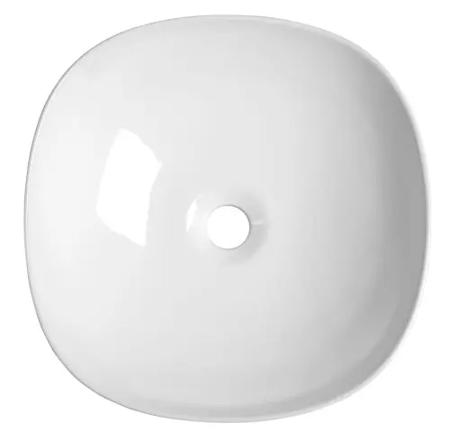 Umywalka ceramiczna nablatowa 41 x 41 cm biały MORO AR420 Sapho z góry