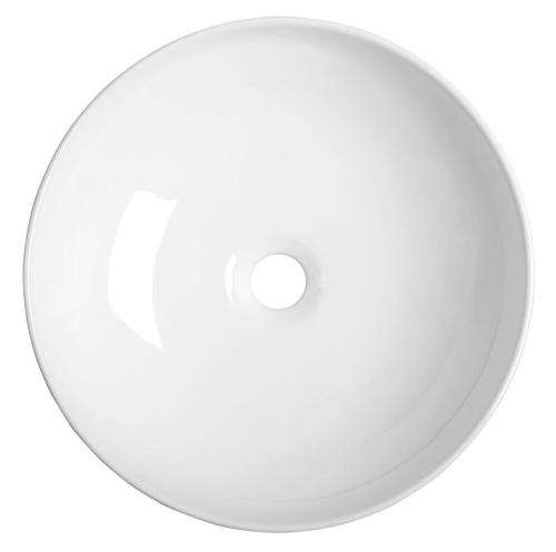 Umywalka ceramiczna nablatowa 40 x 14 cm biały RONDANE AR435 Sapho z góry