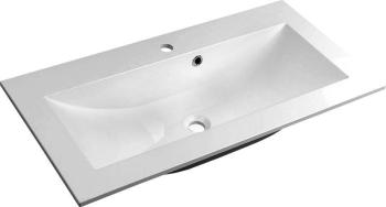 Umywalka kompozytowa wpuszczana w blat 70 x 45cm biały Yukon YU070 Sapho