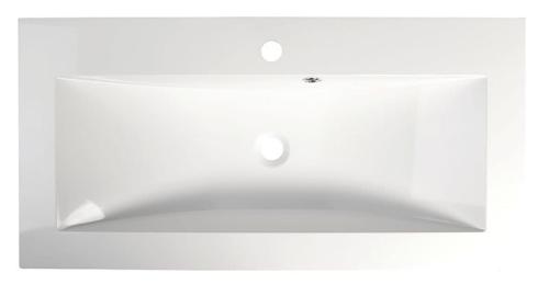Umywalka kompozytowa wpuszczana w blat 90 x 45cm biały YUKON55900 Sapho