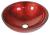 Umywalka nablatowa szklana 40 x 14 cm czerwony MURANO ROSSO AL5318-63 Sapho