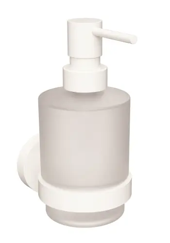 WHITE dozownik do mydła szklany z białym uchwytem MINI 200 ml 104109104 Bemeta
