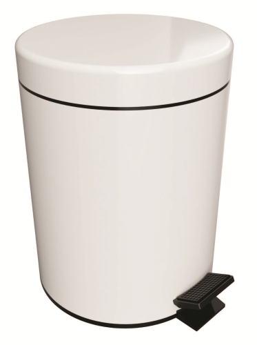 WHITE kosz na śmieci 5l Soft Close 104315014 Bemeta