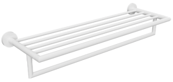 WHITE Półka biała z relingiem na ręcznik 50 cm 104219074 Bemeta
