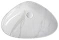 Umywalka nablatowa ceramiczna 58,5 x 39 cm biały marmur Dalma MM217 Sapho z góry