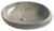 Umywalka nablatowa ceramiczna 68 x 44 x 16,5 cm szary marmur Dalma MM313 Sapho