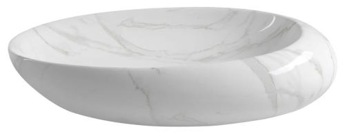 Umywalka ceramiczna 68 x44 x 16,5 cm biały marmur Dalma MM317 Sapho