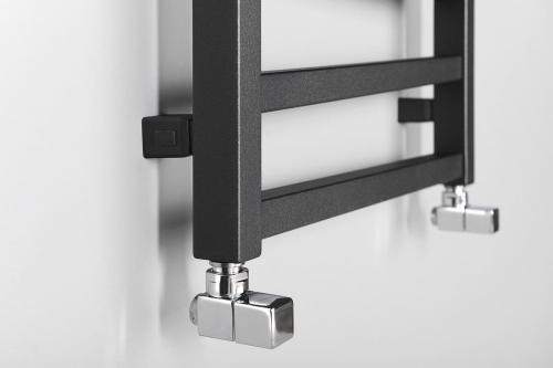 Grzejnik łazienkowy 500 x 1334 mm antracyt 490 W ZIG ZG513A Sapho podłaczenie