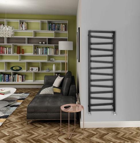 Grzejnik łazienkowy 500 x 1572 mm antracyt 582 W ZIG ZG516A Sapho wizualizacja