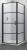 ELITE BLACK Ścianka prysznicowa profile czarny mat 90x195 cm F90B3 Sanotechnik