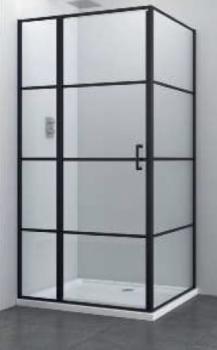 ELITE BLACK Kabina prysznicowa prostokątna profile czarny mat 120x90x195 cm K120BF90B3 Sanotechnik