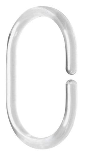 Pierścienie zawieszkowe do zasłony prysznicowej przezroczyste 23037 Aqualine