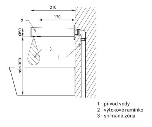 Bateria sensorowa ścienna, 6 V DC chrom PS432 Sapho  rysunek