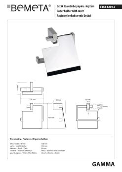 GAMMA Wieszak na papier toaletowy 145812012 Bemeta wymiary