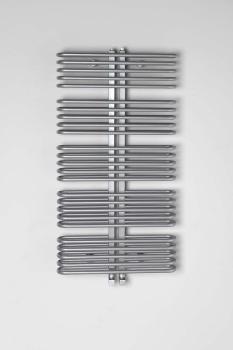 Grzejnik łazienkowy 600 x 1170 mm srebrny 800 W ASTRA AS518 Sapho na ścianie