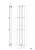 Grzejnik łazienkowy 298 x 1800 mm biały 614 W COLONNA IR140 Sapho  rysunek