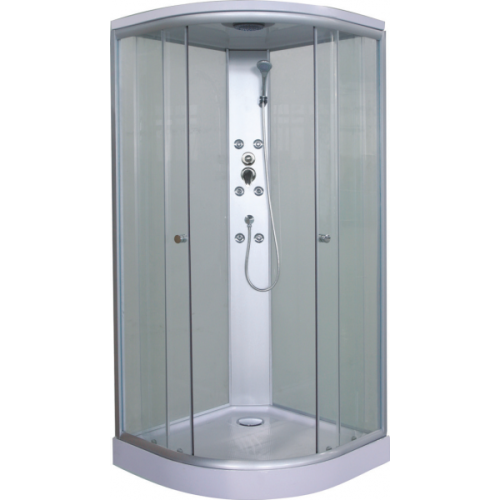 Kabina prysznicowa z hydromasażem narożna półokrągła kompletna 90 x 90 x 215 cm RELAX TC01 Sanotechnik