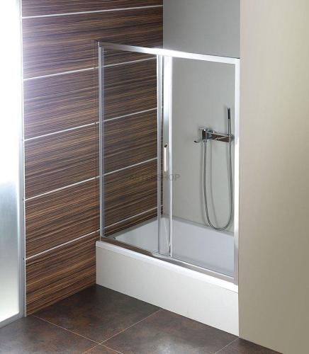 DEEP Drzwi prysznicowe do wnęki przesuwne 130x150 cm szkło czyste MD1315 Polysan