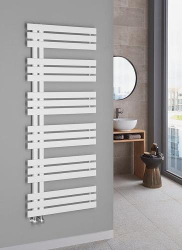 Grzejnik łazienkowy 600 x 1500 mm biały SILVANA 771 W IR163 Sapho wizualizacja