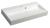 Umywalka kompozytowa meblowa 90 x 46 cm biały AMUR 55032 Sapho
