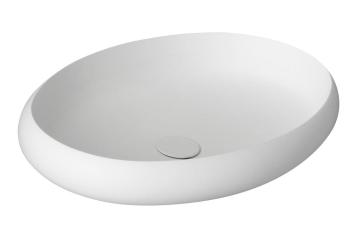 Umywalka nablatowa 60 x 40 cm biały THIN WN213 Sapho