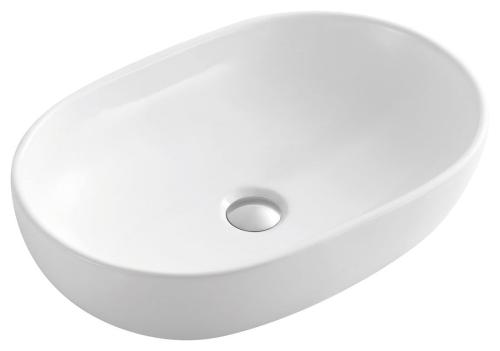 Umywalka nablatowa ceramiczna 60,5 x 42 x 14 cm biały CALEO CA590 Sapho
