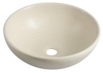 Umywalka ceramiczna nablatowa, okrągła 42,5 x 14 cm kości słoniowa ATTILA DK005 Sapho
