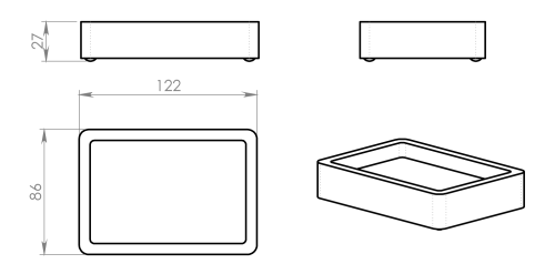 Mydelniczka do postawienia beżowy ARIES AR1103 Gedy wymiary