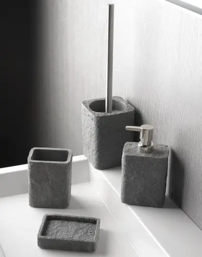 Dozownik do mydła szary ARIES AR8008 Gedy  komplet