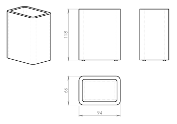 ARIES Kubek szary AR9808 Gedy wymiary